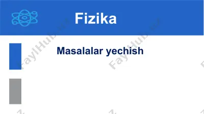 masalalar yechish. 9-sinf 4-mavzu — PPTX