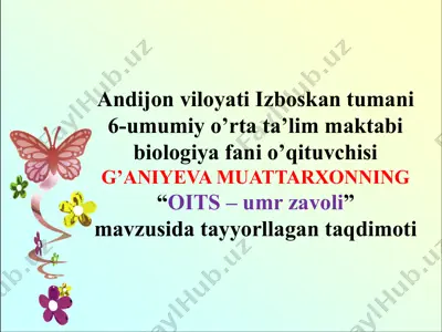 oits (orttirilgan immunitet tanqisligi sindromi) — PPTX