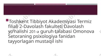tibbiyot xodimlarida stress va uning bosqichlari — PPTX