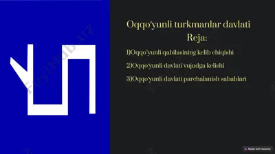 oqqoʻyunli turkmanlar davlati — PPTX