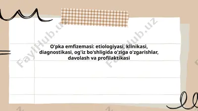 o'pka emfizemasi — PPTX