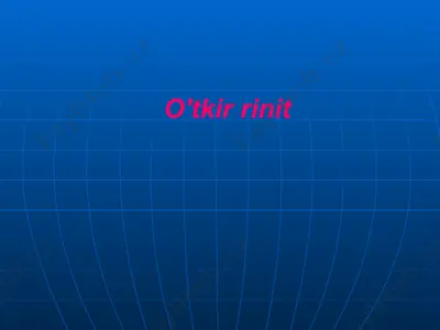 o'tkir rinit — PPTX