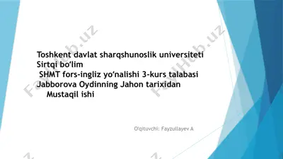 rossiya markazlashgan davlatining shakllanishi — PPTX
