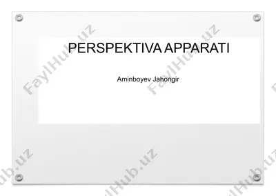 perspektiva apparati — PPTX