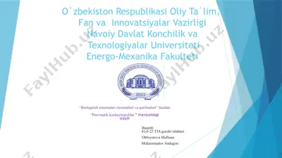 "pnevmatik kuchaytirgichlar" — PPTX