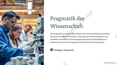 pragmatik der wissenschaft — PPTX
