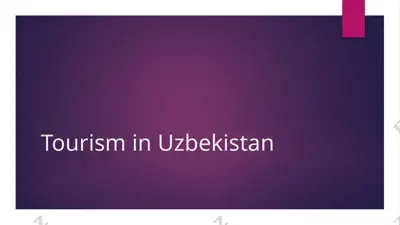 tourism in uzbekistan — PPTX