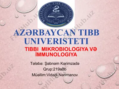 tibbi mikrobiologiya ve immunologiya — PPTX