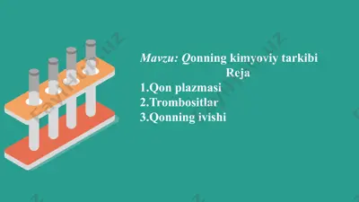 qonning kimyoviy tarkibi — PPTX