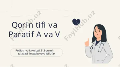 qorin tifi va paratif a va v — PPTX