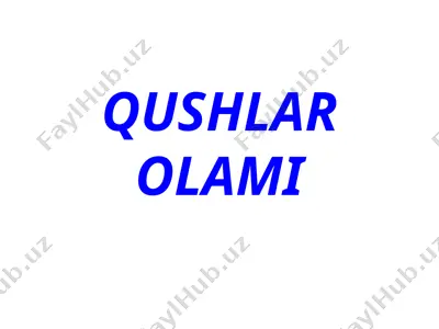 qushlar olami — PPTX
