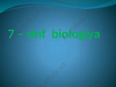 biologiya sinovi test — PPTX