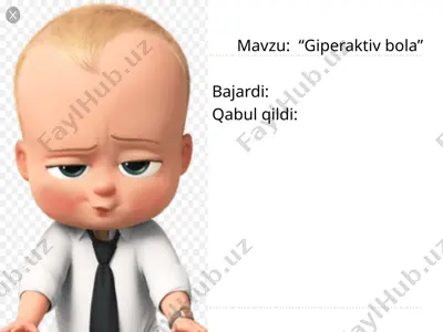 giperaktiv bola — PPTX