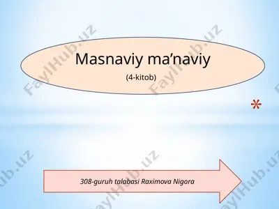 masnaviy ma’naviy (4-kitob) — PPTX