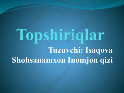 topshiriqlar — PPTX