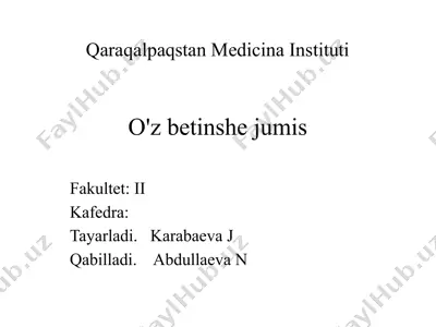 qaraqalpaqstan medicina instituti — PPTX