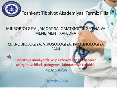 mikrobiologiya, virusologiya, immunologiya fani — PPTX