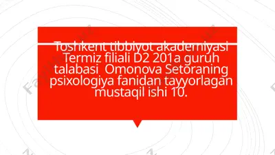 rivojlanishning yoshga va individual xususiyatlariga oid tadqiqotlar tahlili. — PPTX