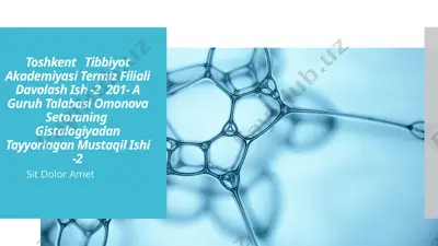 - teglar: tibbiyot, endokrin, ovqat hazmi, hayvonlar, organizm — PPTX