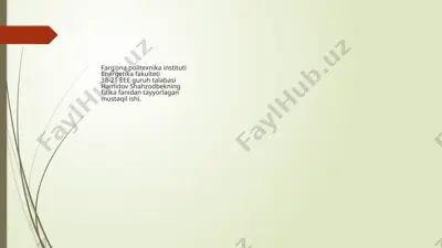 kvant elektronikasi elementlari — PPTX