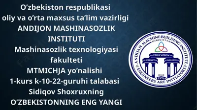 o‘zbekistonning eng yangi tarixi — PPTX