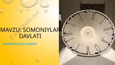 somoniylar davlati — PPTX