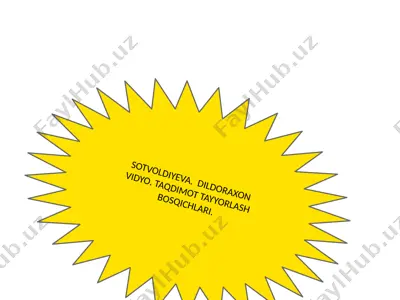 sotvoldiyeva.  dildoraxon vidyo. taqdimot tayyorlash bosqichlari. — PPTX