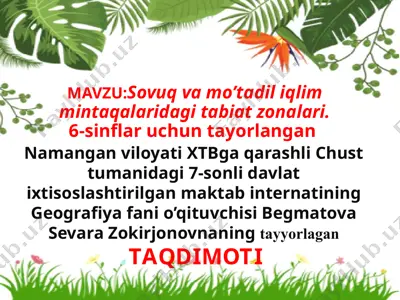 arktika mintaqasining tabiat zonalari — PPTX
