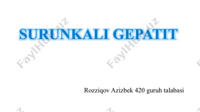 surunkali gepatit — PPTX