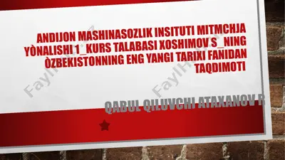 òzbekiston respublikasi konsitutsiyasi taqdimoti — PPTX
