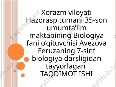 biologiya mavzusi "hasharotlarning og'iz apparatlari va ularning tuzilishi" taqdimoti — PPTX