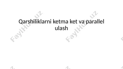 qarshiliklarni ketma-ket va parallel ulash — PPTX