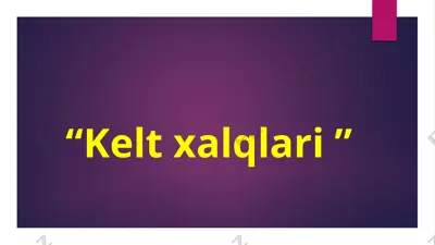 kelt xalqlari — PPTX