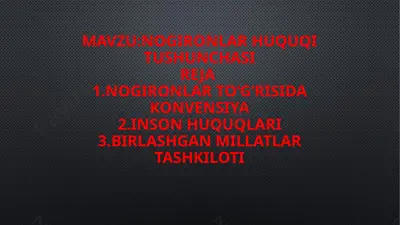 nogironlar huquqi tushunchasi — PPTX