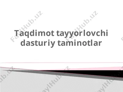 taqdimot tayyorlovchi dasturiy taminotlar — PPTX
