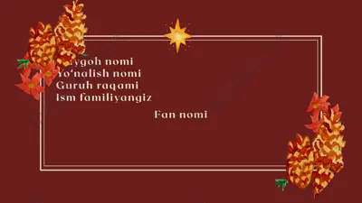boshlang’ich sinf matematika darslarida test topshiriqlaridan foydalanish — PPTX