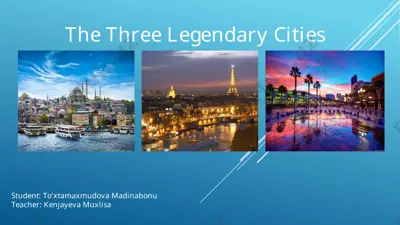 the three legendary cities — PPTX