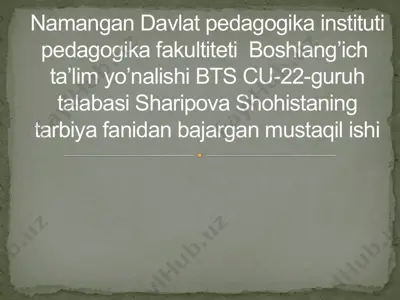 zamonaviy yondashuvning tarbiyaviy texnologiyalari — PPTX