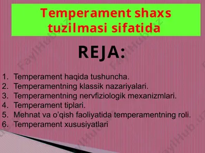 temperament haqida maqola — PPTX