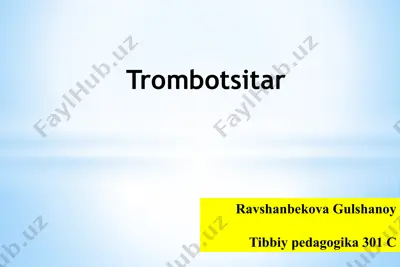 trombotsitar — PPTX