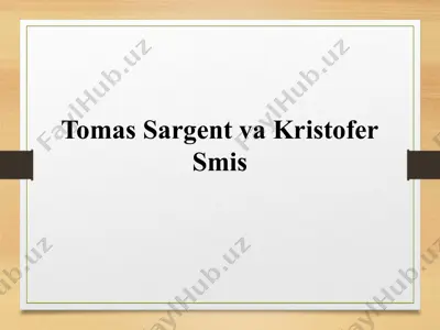 tomas jon sargent va kristofer smis — PPTX