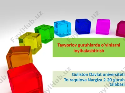 tayyorlov guruhlarda oʻyinlarni loyihalashtirish — PPTX