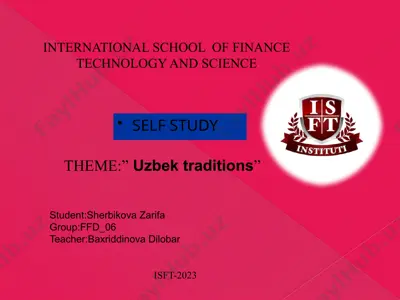 uzbek traditions — PPTX
