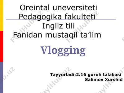 vlogging — PPTX