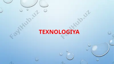 "texnologiya" — PPTX