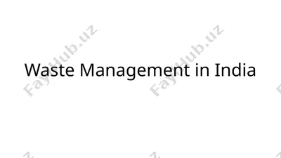 waste management in india — PPTX
