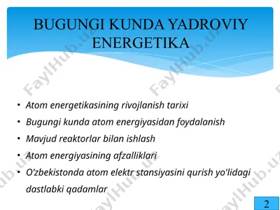 yadroviy energetika — PPTX