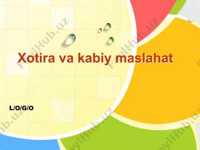 xotira va kabiy maslahat — PPTX