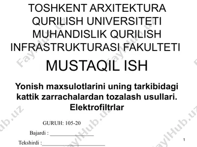 elektrofiltrlar — PPTX
