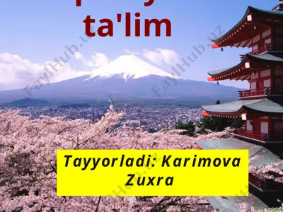 yaponiyada ta'lim — PPTX